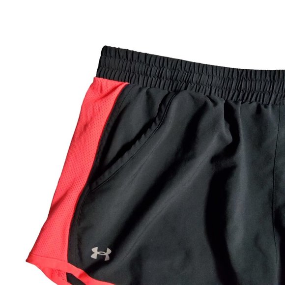 Under Amour Running Shorts Women's Large Black Brief Lined Heat Gear Athletic - Picture 9 of 11